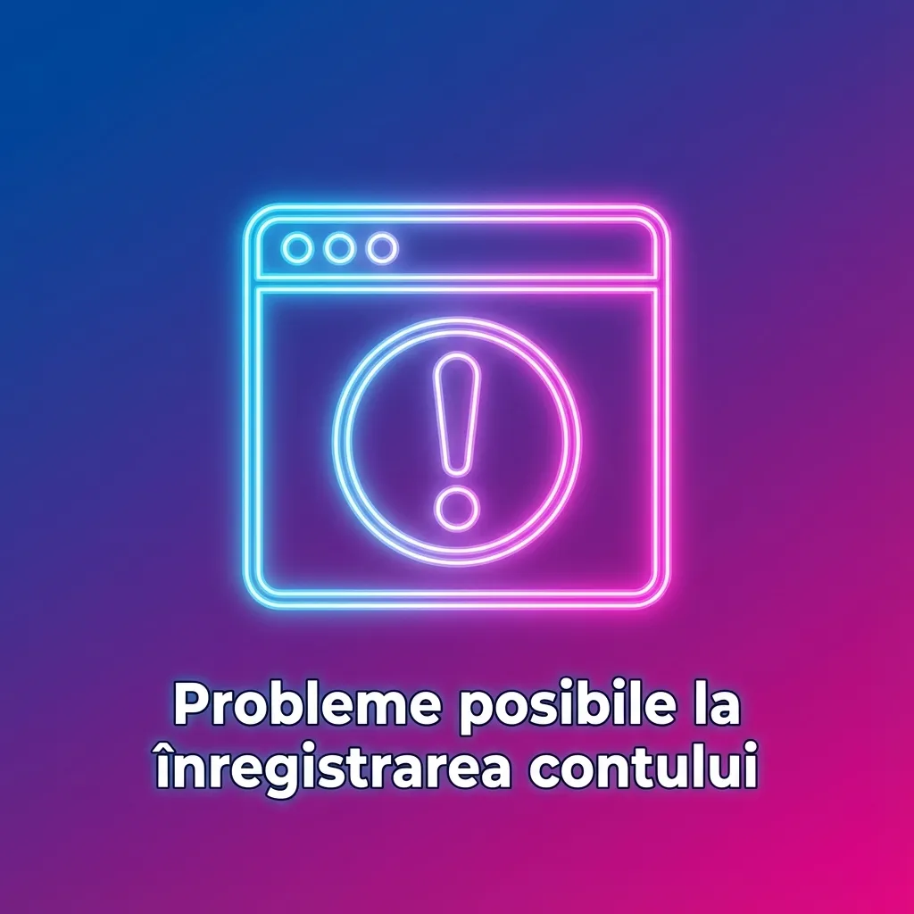 Ilustrație cu utilizator privind ecranul de înregistrare 1win și mesaj de eroare, lângă listă de probleme și soluții.