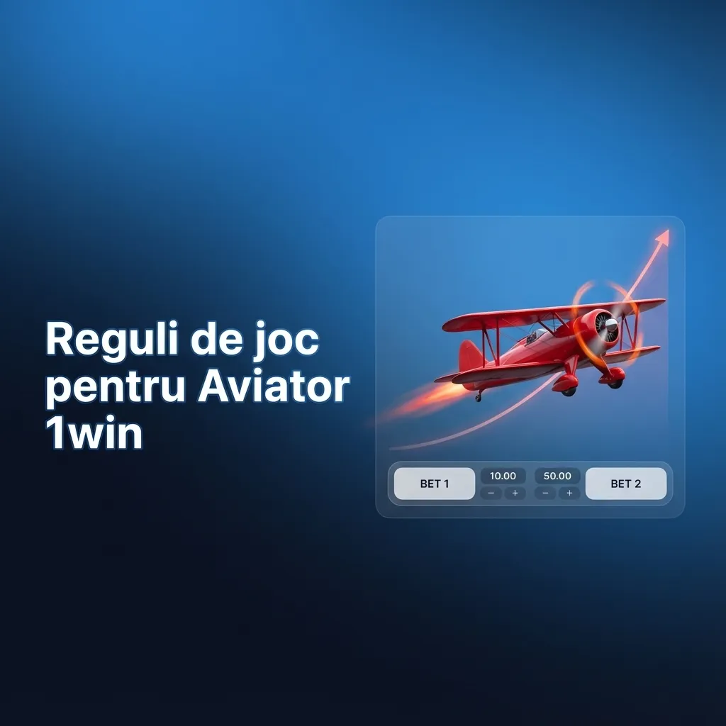 Ecran de joc Aviator 1win cu avion roșu în zbor, multiplicator crescător și buton de cashout evidențiat