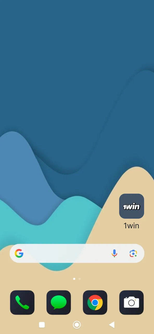 Pornește aplicația 1win după instalare completă.