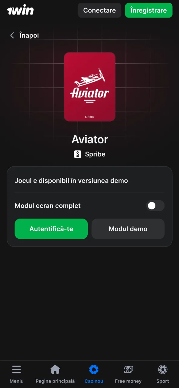 Login pe 1win și acces rapid la Aviator.