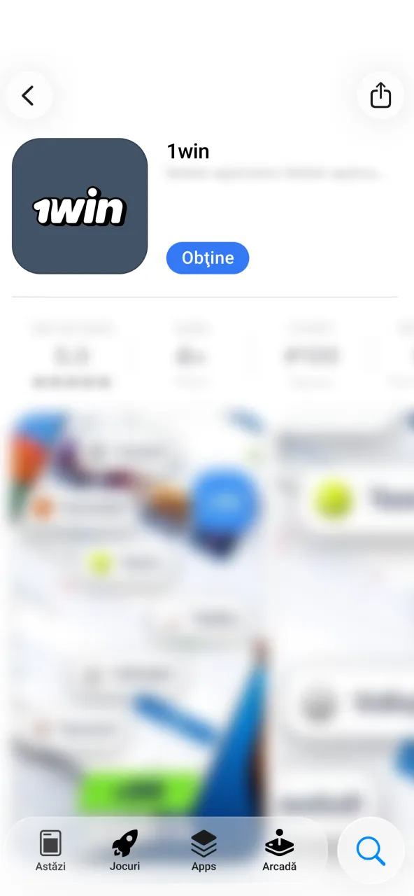 Selectează varianta iOS pentru aplicația 1win.