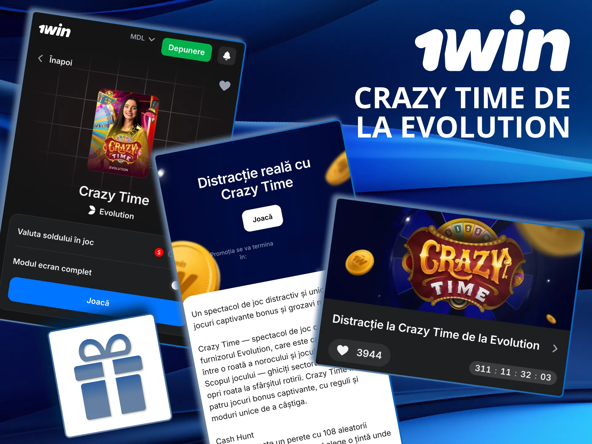 Pe 1win joci Crazy Time cu mecanici interactive și jackpoturi mari.