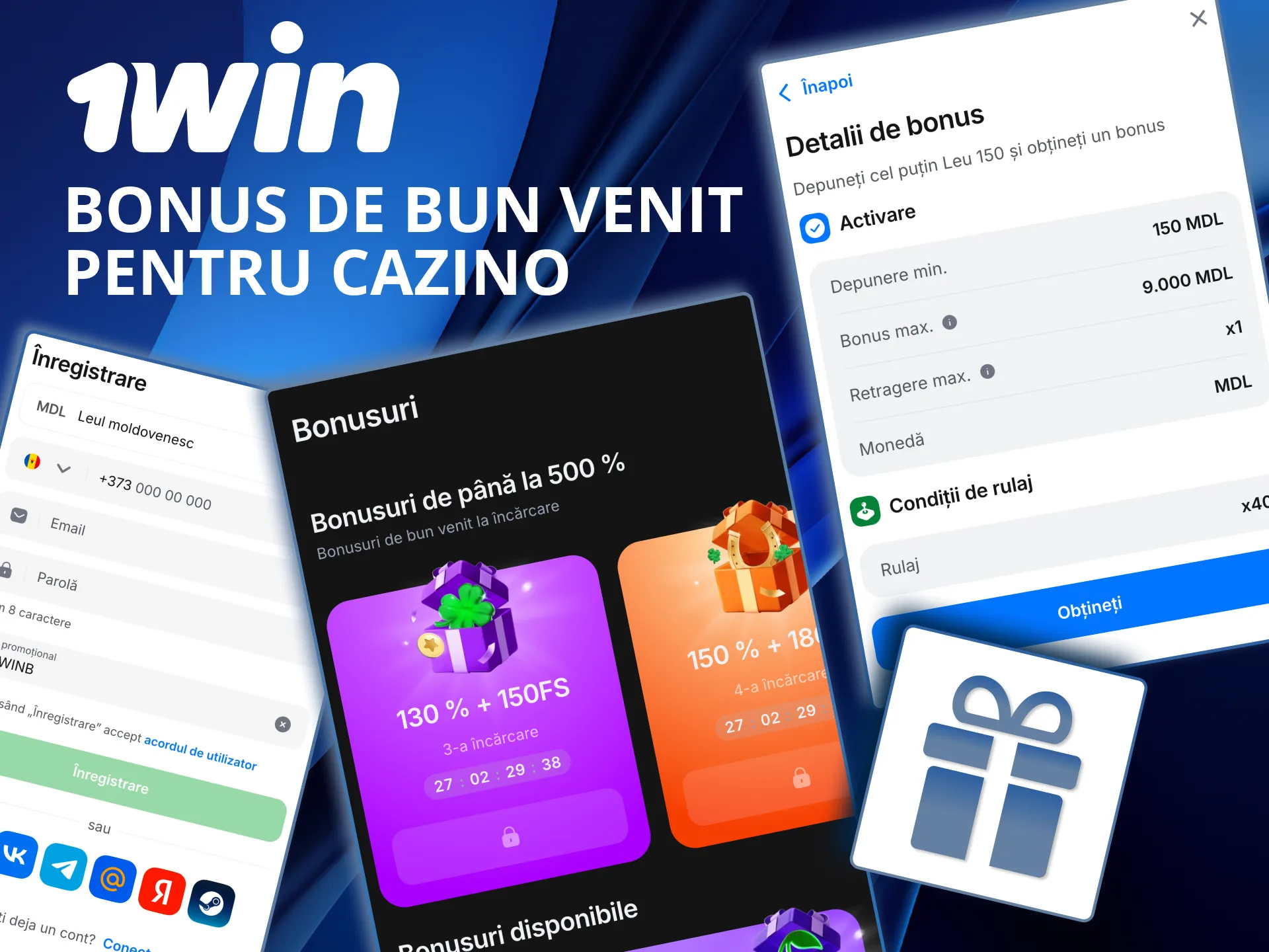 1win oferă pachet de bun venit 500% pentru primele depuneri.