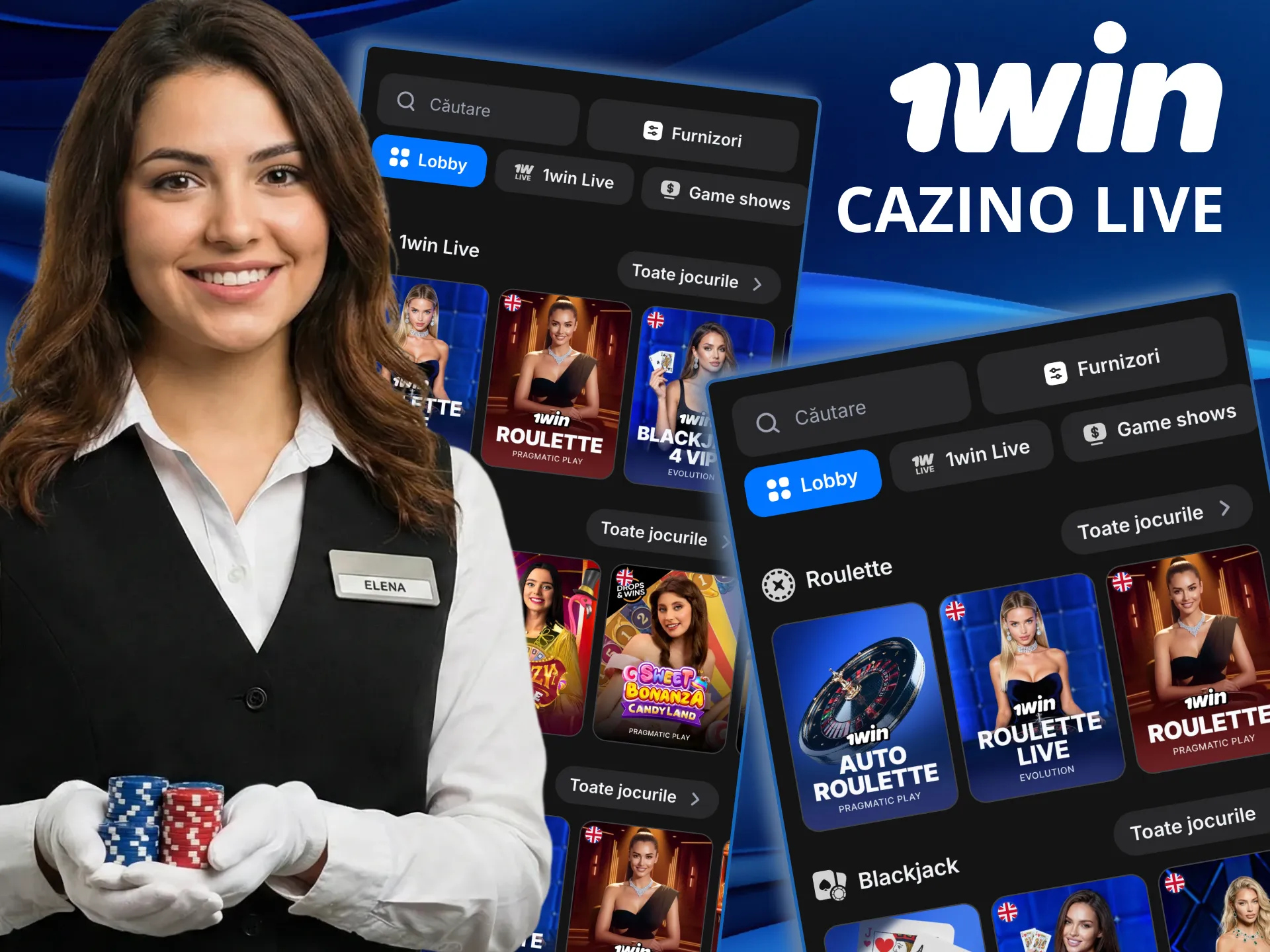 Experiența de cazino live 1win include Lightning Roulette și multe altele.