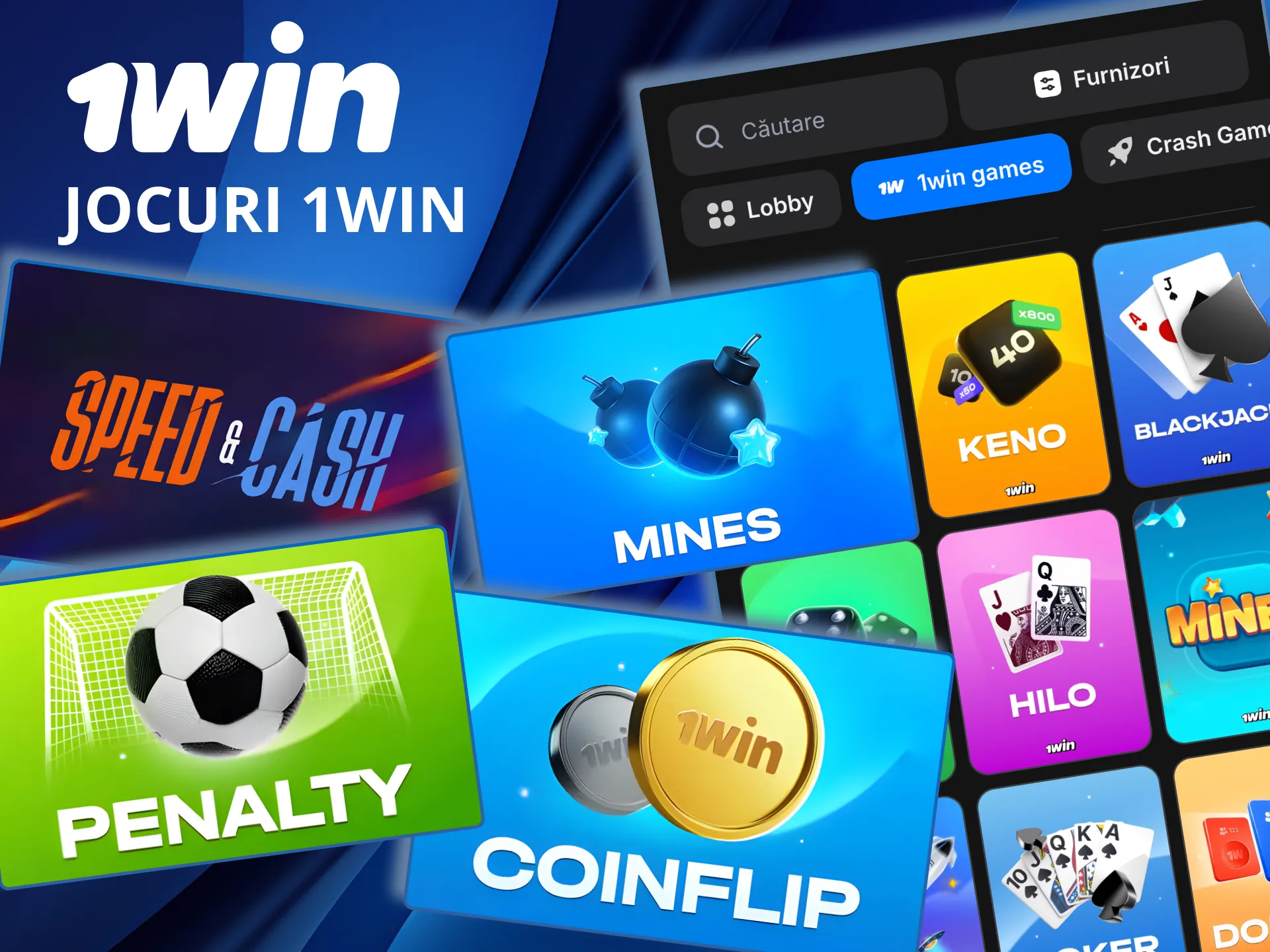 Categoria Jocuri 1win oferă titluri unice și adaptări populare.