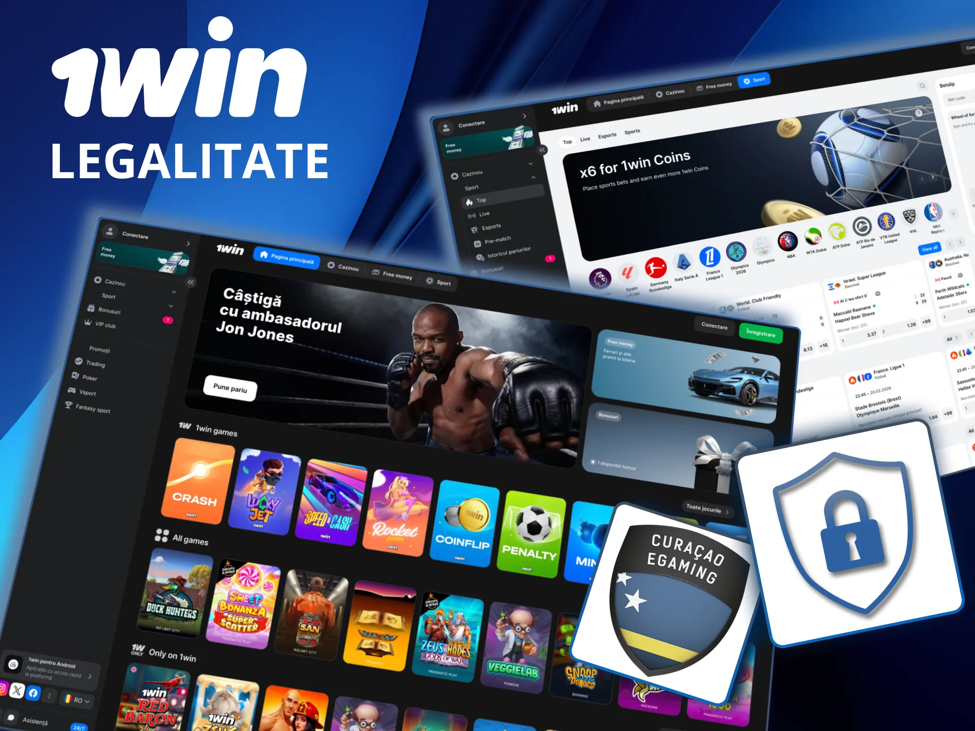 1win este legal și sigur în Moldova cu licență Curaçao.